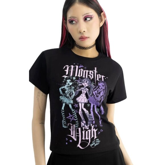 Killstar Tops - KILLSTAR x Monster High Alumni Tour shrunken tee NWOT